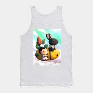 Child Dreaming Friend Rabbit Tank Top